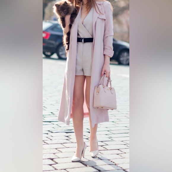 Forever 21 Blush Trench Coat - Picture 2 of 7
